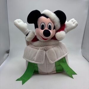 Vintage Disney Mickey Mouse Christmas Santa Hat Gift Box Topper Gift